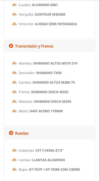 Bicicleta conor 6700