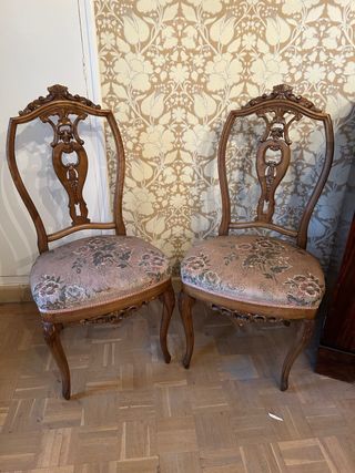 2 Sillas Vintage Madera