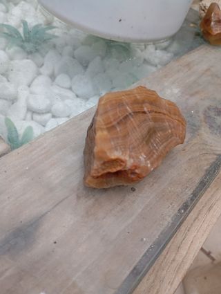 2 Rocas calcita: ámbar & miel