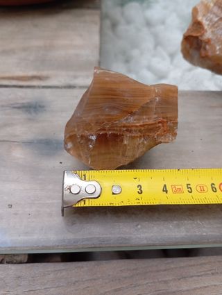 2 Rocas calcita: ámbar & miel