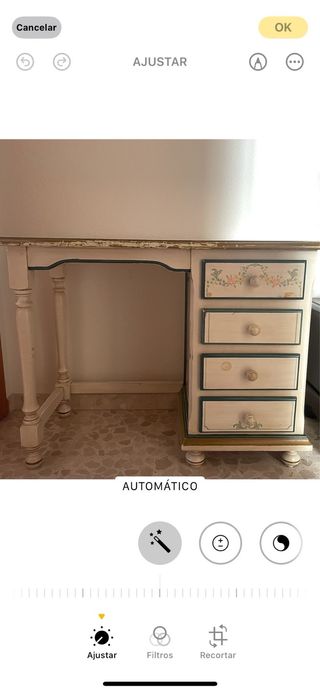 Escritorio madera blanco beige