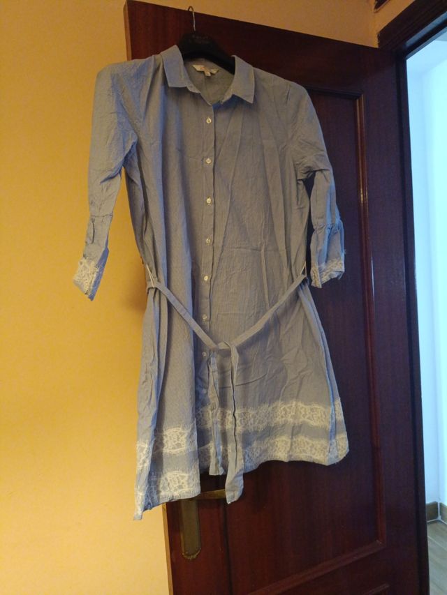 Vestido Clockhouse azul rayas XL