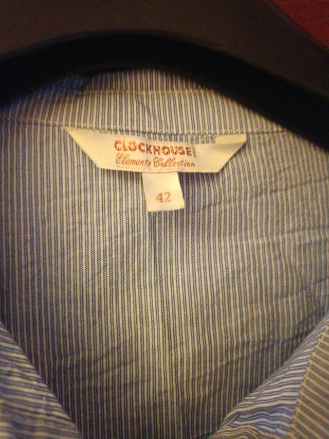 Vestido Clockhouse azul rayas XL