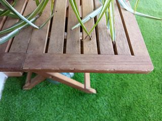 Mesa plegable de madera para jardín