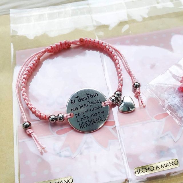 Pulsera amistad rosa - Hermana