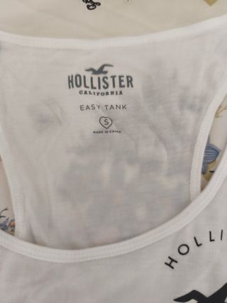 Camiseta Hollister blanca talla S