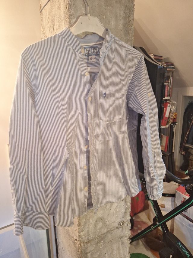 Camisa Sfera niño rayas azul 10-11