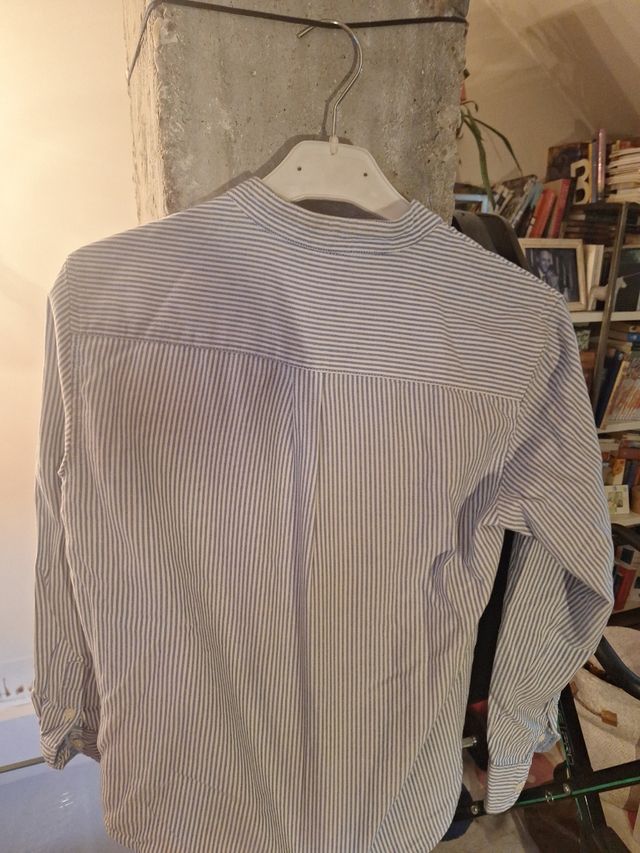 Camisa Sfera niño rayas azul 10-11