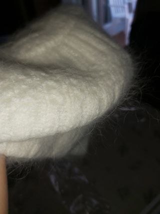 Boina blanca de lana - Talla única