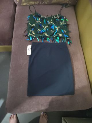 Conjunto falda y top fiesta