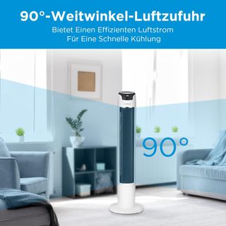 Ventilador de torre con mando 110 cm 6 niveles