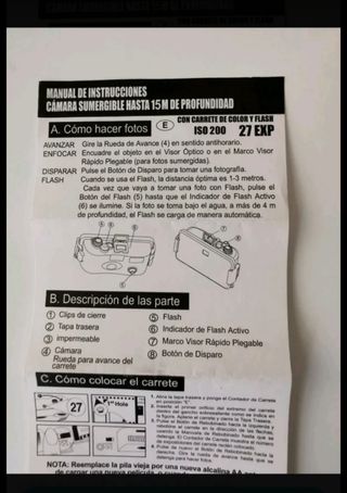 Cámara sumergible de carrete.