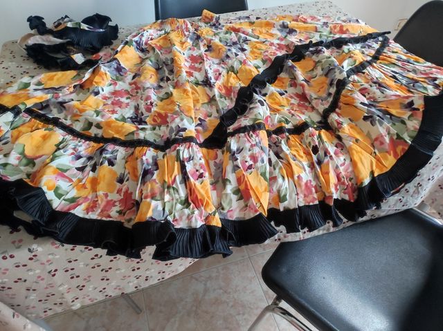 Falda Flamenca Amarilla - Flores