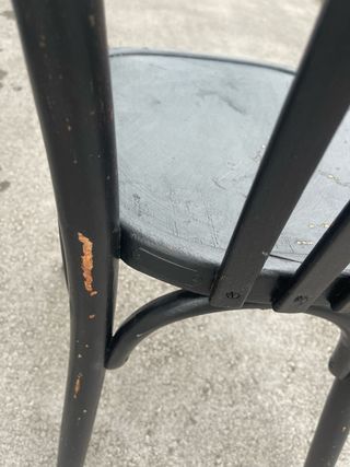 6 sillas vintage negras de madera