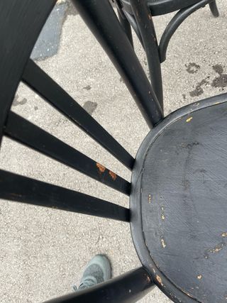 6 sillas vintage negras de madera