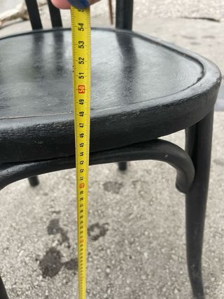 6 sillas vintage negras de madera