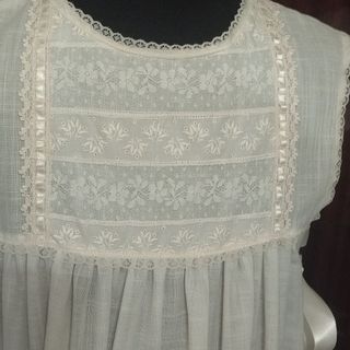 Camisón y bata hilo blanco 