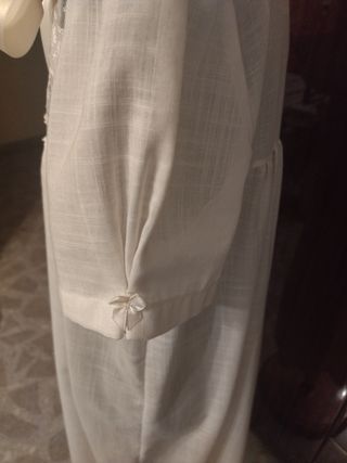 Camisón y bata hilo blanco 