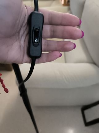 Lámpara pie moderna - blanco y negro