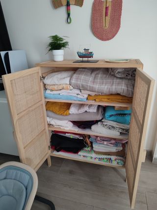 Mueble mimbre 2 puertas