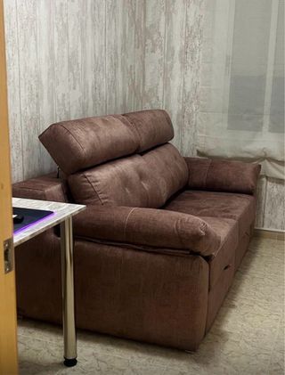 Sofá 3 plazas marrón