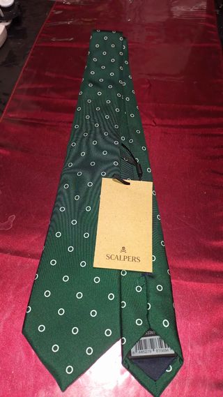 Corbata Scalpers verde - puntos