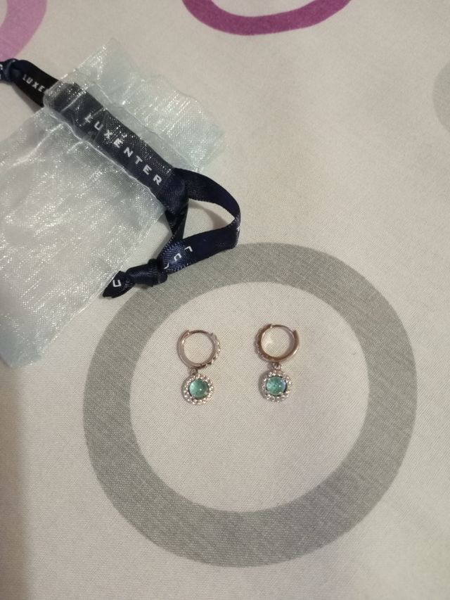 Pendientes Luxenter aguamarina