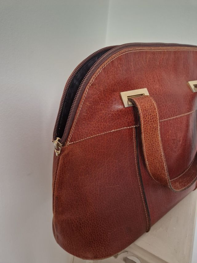 Bolso marrón piel Nuria Jover