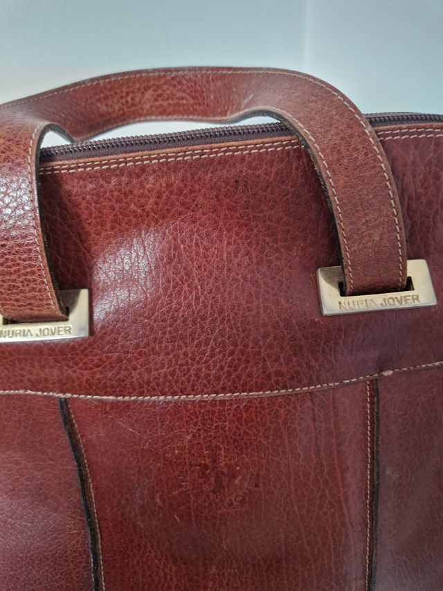 Bolso marrón piel Nuria Jover