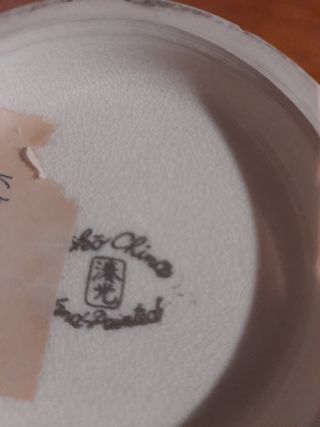 Jarrón chino porcelana negro-oro