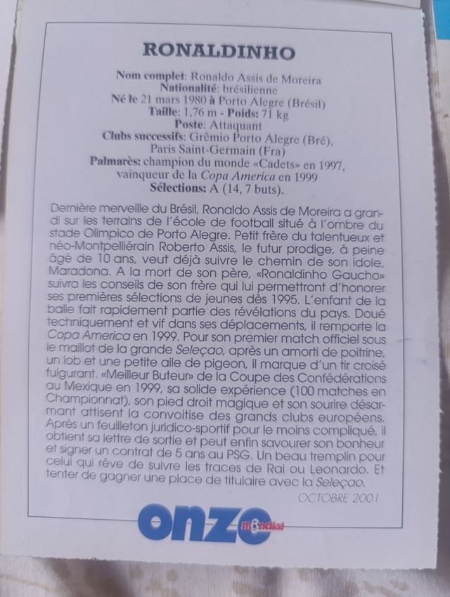 Fichas jugadores PSG Francia 90s