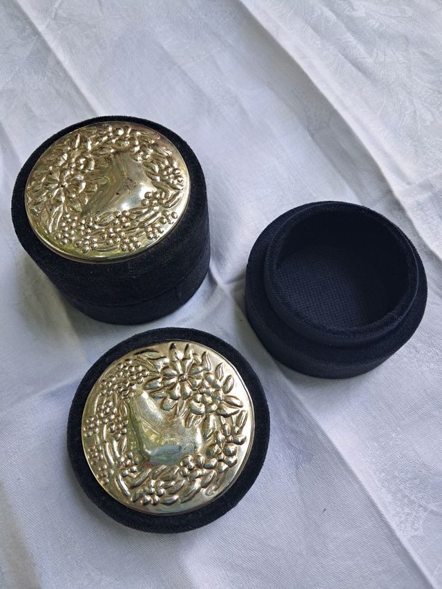 2 Scatoline velluto argento