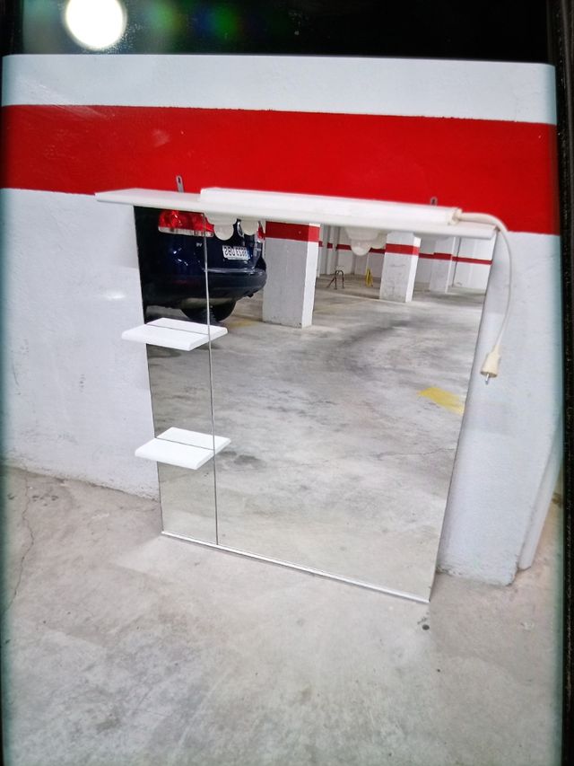 Espejo baño con repisas blanco