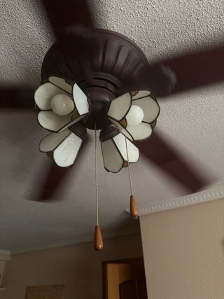 Ventilador techo con lámpara - marrón
