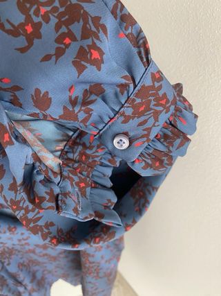 Blusa Souvenir blu a fiori taglia S