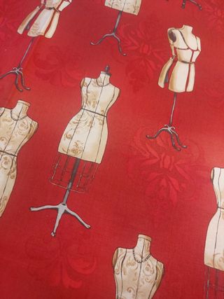 Tela algodón estampada maniquíes