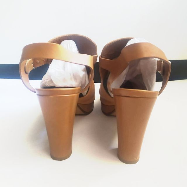 Sandali tacco alto marroni 40