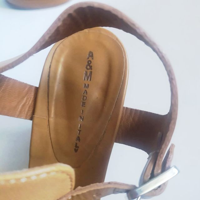 Sandali tacco alto marroni 40