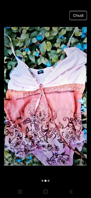 Top vintage anni '90 scollo a V