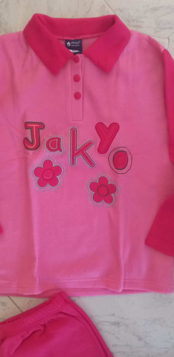 Pigiama donna pile rosa e rosso tg M