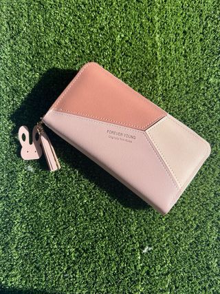 Monedero de mano de mujer rosa nuevo cartera