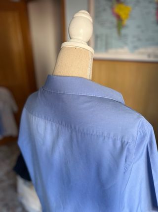 Camisa azul manga corta