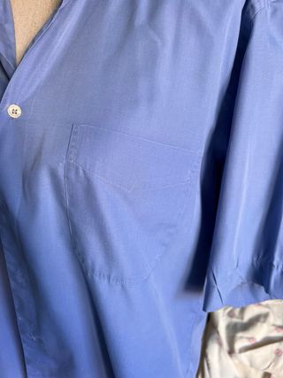 Camisa azul manga corta