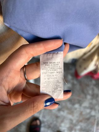 Camisa azul manga corta