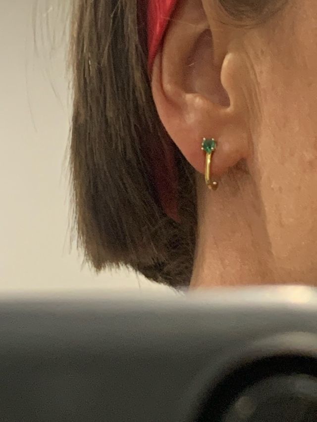 Pendientes oro 18k esmeraldas