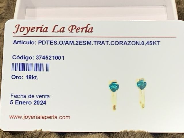 Pendientes oro 18k esmeraldas