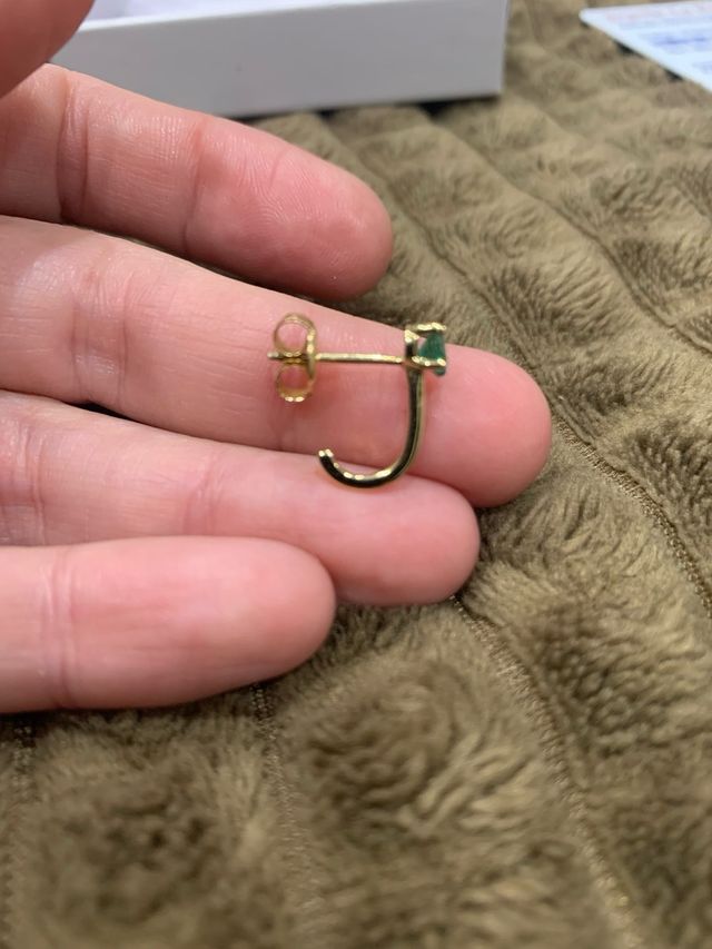Pendientes oro 18k esmeraldas