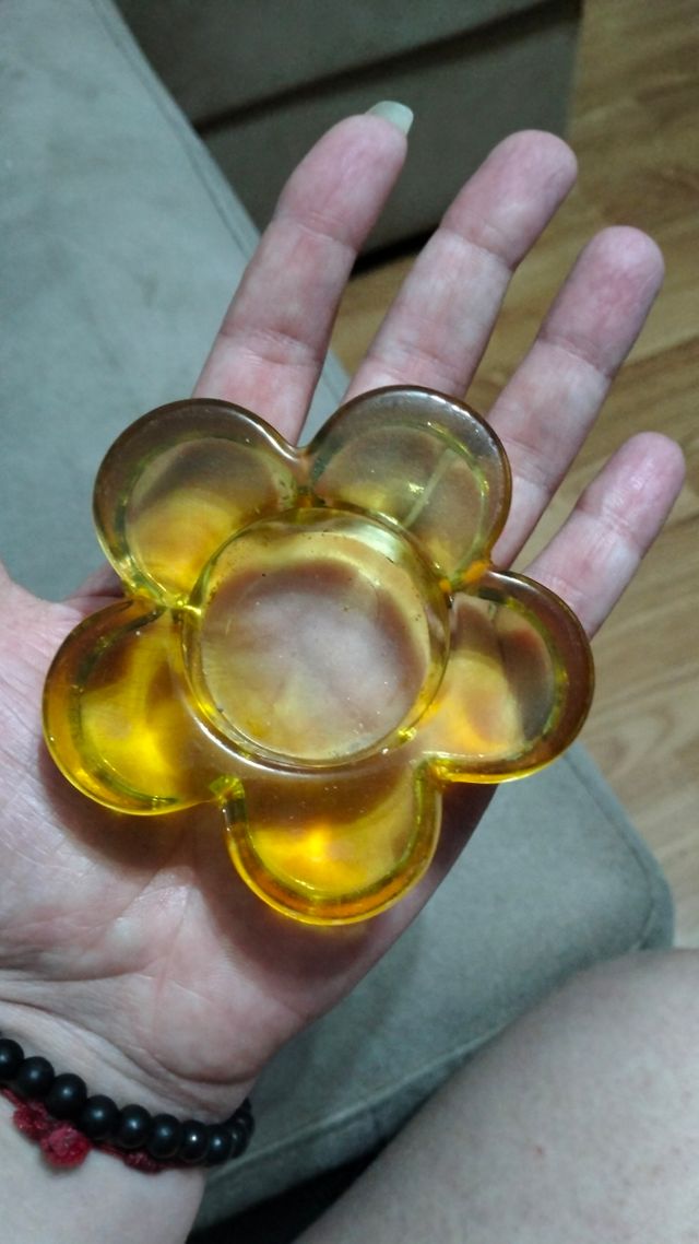 3 Portavelas Flor - Cristal