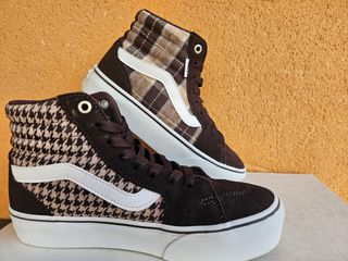 Vans Sk8-Hi Platform Cuadros Marrón