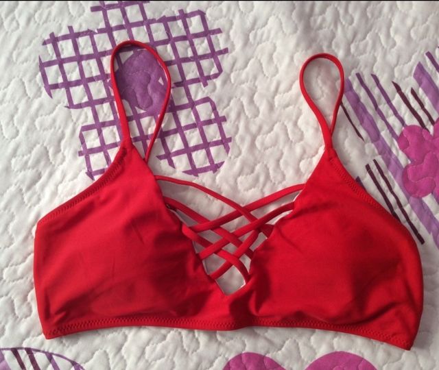 Sujetador bikini rojo - Talla 95